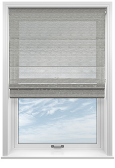 Sahara Voile, Metallic Grey - Motorised Roman Blind